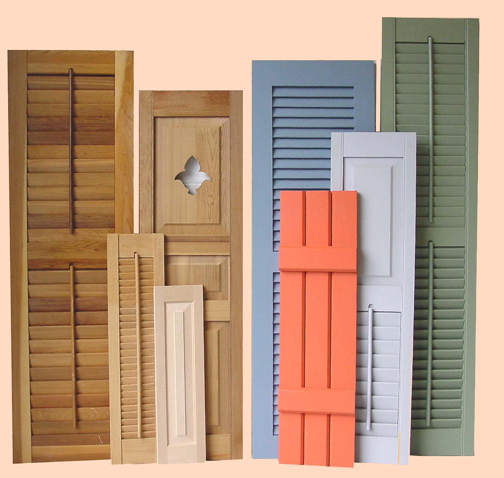 wooden window with shutter designs